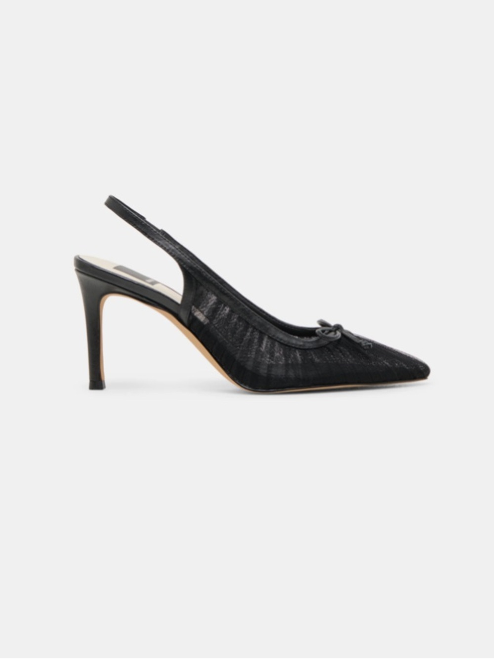 Dolce Vita Yela Black Tulle Slingback Heels